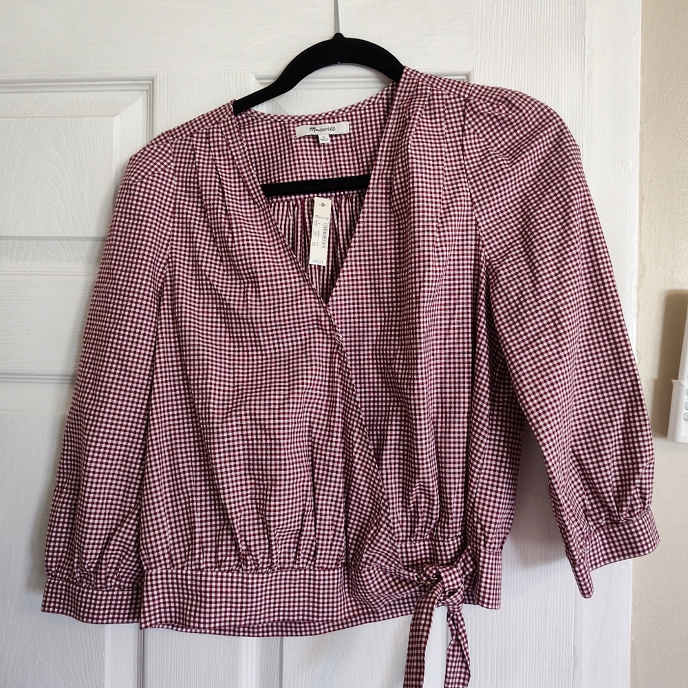 NWT Madewell wrap top - Picture 1 of 5